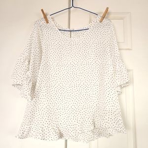 Sienna Sky XS 3/4 sleeve polka dot top